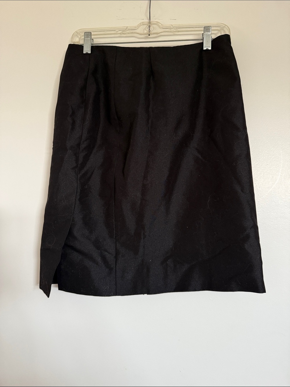 Balenciaga Black Pencil Skirt with Side Slit